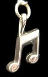 .925 Sterling Silver Musical Note Charm