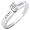 14k White Gold 1/4ctw Princess & Round Diamond Ring 1/4ctw (HI/I1) - Size 5