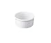 Apilco White Porcelain Round Ribbed Ramekin, 3 Inch