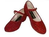 CHILD Dorothys Ruby Slippers Red Glitter Shoe for Children