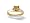14K Yellow Gold Genuine Square Citrine Solitaire Ring - Size 4