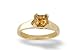 14K Yellow Gold Genuine Square Citrine Solitaire Ring