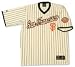 San Francisco Giants V-neck Pinstriped Cooperstown Jersey