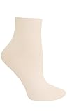 Ankle Socks | Seamless Toe | Womens Non-binding Top Socks 3 Pack, white, fits shoes size 4-10