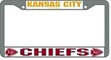 Kansas City Chiefs Chrome License Plate Frame