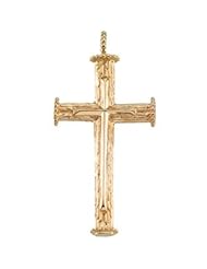 14K Yellow Gold 39.00X23.00 mm Cross Pendant