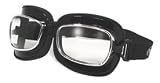 Retro Joe Red Baron Style Clear Motorcycle Aviator Foldable Folding Goggles