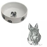 Scottish Terrier Paw Print Bowl, Porcelain by Rosalinde (7' x 2.5' deep)