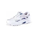 Aetrex V854 Men's Walker Shoe - Voyage - White/Navy - Size Men's Size 8 - M Width - 1 pair