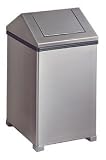 United WasteMaster 14 gallon Stainless Steel Hinged Top Stainless Waste Receptacle T1414SSRB