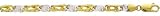 14K Gold two-Tone Tiger Eye Link Necklace or Bracelet 5.1mm wide thumbnail