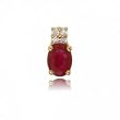 Ruby and Diamond Classic Pendant in 14 Karat Yellow Gold