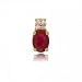 Ruby and Diamond Classic Pendant in 14 Karat Yellow Gold