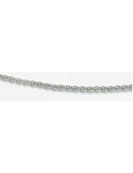 4mm 14k Hand Made White Gold Necklace Chain 14"