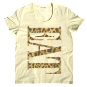 タイポグラフィーTシャツ メッセージ「EAT」 イカしたアニマルデザイン ＵネックＴシャツ EAT