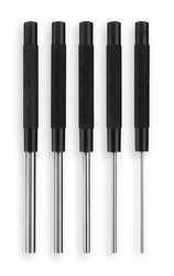 Westward 2YNE7 Drive Pin Punch Set, 5 Pc, 8 In L