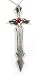 Silver Pewter GOTHIC SWORD OF JOTUN Pendant Necklace