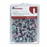 Plastic Head Fashion Color Push Pins, Steel 3/8" Point, 100 per Pack
