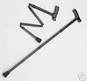 PROBASICS FOLDING CANE WITH CARRY POUCH-BLACK