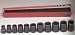 Wright Tool 411 11pc 1/2 Drive 6pt Impact Socket Set