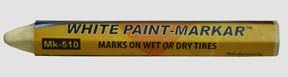 1/2" White Paint Marker (Hex)-by-BLACK JACK TIRE REPAIR
