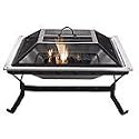 76CM SQUARE STAINLESS STEEL FIREPIT BOWL BRAZIER