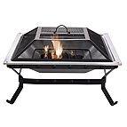 76CM SQUARE STAINLESS STEEL FIREPIT BOWL BRAZIER