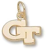 Georgia Tech Yellow Jackets GT 3/8 Charm - 14KT Gold Jewelry