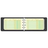 Rediform 63-453 Four-ring Ledger binder w/100 8-1/2x5-1/2 Ledger sheets & A-Z Index, Black cover