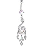 Aurora Cubic Zirconia ROYAL CHANDELIER Belly Ring