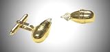 14K Solid Gold & Diamond Pen Shaped Cufflinks