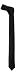 New Mens Solid Black Retro Skinny Necktie 1.5" Tie