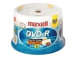  : Maxell 50PK DVD-R 16X 4.7GB PRINT TO CENTER WHITE MATTE