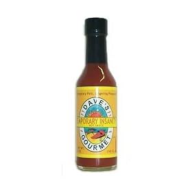 Dave's Temporary Insanity Ultra Hot Sauce Same Heat Faster Fade Now You Can Enjoy That Insanity Level Face Melting Torture Knowing That Relief Will Be Quicker to Come. Don't Be Scared This is the Best Way to Get Started on the Insane Level Hot Sauce Trail!