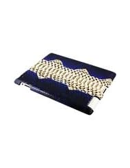 Dark Blue / Natural iPad 2 Clip On Case - Genuine Python Snakeskin Leather