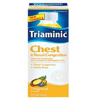 Triaminic Chest and Nasal Congestion Relief Liquid, Tropical - 4 Oz  pack, 2 pack by 