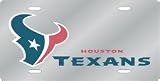 Houston Texans Laser Cut Silver License Plate