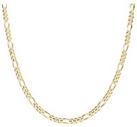 Review   / 14k Yellow Gold 3.1mm Figaro Necklace, 18