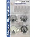 4 x Edelstahl Klebehaken rund je Durchmesser 3,5cm ODER 4 x Edelstahl Klebehaken oval je 5,3 cm hoch und 3,2 cm breit # selbstklebend
