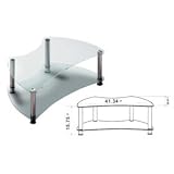 36'' TO 55'' Flat Panel Wall Unit w/ Dual Glass Shelves