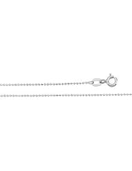 Solid Bead Chain 14K Gold White Ch136 18 Inch
