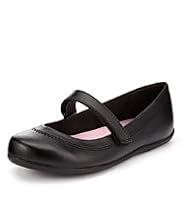 Coated Leather School Shoes