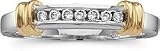 1/10ctw Two-Tone Diamond Band