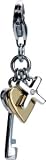 Heart and Key Sterling Silver Diamond Charm by Hot Diamonds