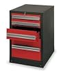 Storelogic 2HFP7 Workbench Pedestal, H 33 1/2, 4 Drawers