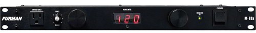 Furman M-8Dx Standard Level Power Conditioning, 15 Amp, 9 Outlets with Wall Wart Spacing, Pullout Lights, Digital Voltmeter