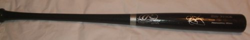 Grady Sizemore Autographed Black Bat W/PROOF, Picture of Grady Signing For Us, Cleveland Indians