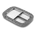 Wilton Armetale Woven Small Rectangular Tray w/ Dividers
