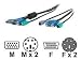 StarTech.com 3-in-1 - Keyboard / video / mouse (KVM) extender - 6 pin PS/2, HD-15 (F) - 6 pin PS/2, HD-15 (M) - 1.8 m