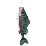 Large Mouth Bass Fish Windsock Hanging Decoration (52in)